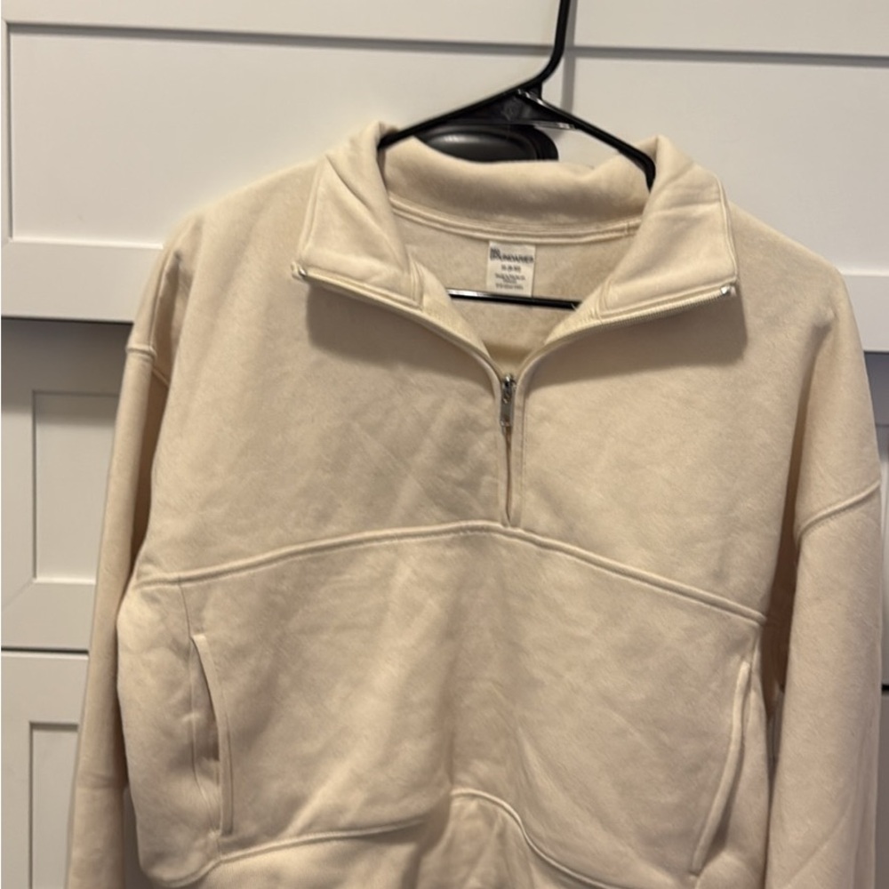 Almond Quarter-Zip Pullover